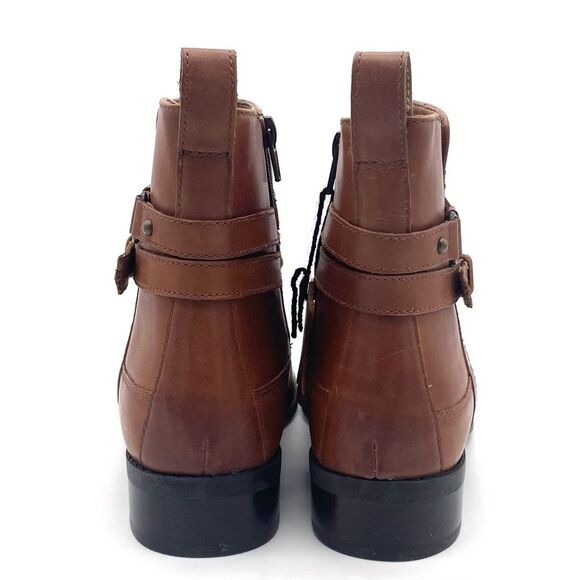 NWT Clarks Artisan Pita Austin Booties in Dark Tan Leather Women’s Size 8 NEW - Picture 9 of 15